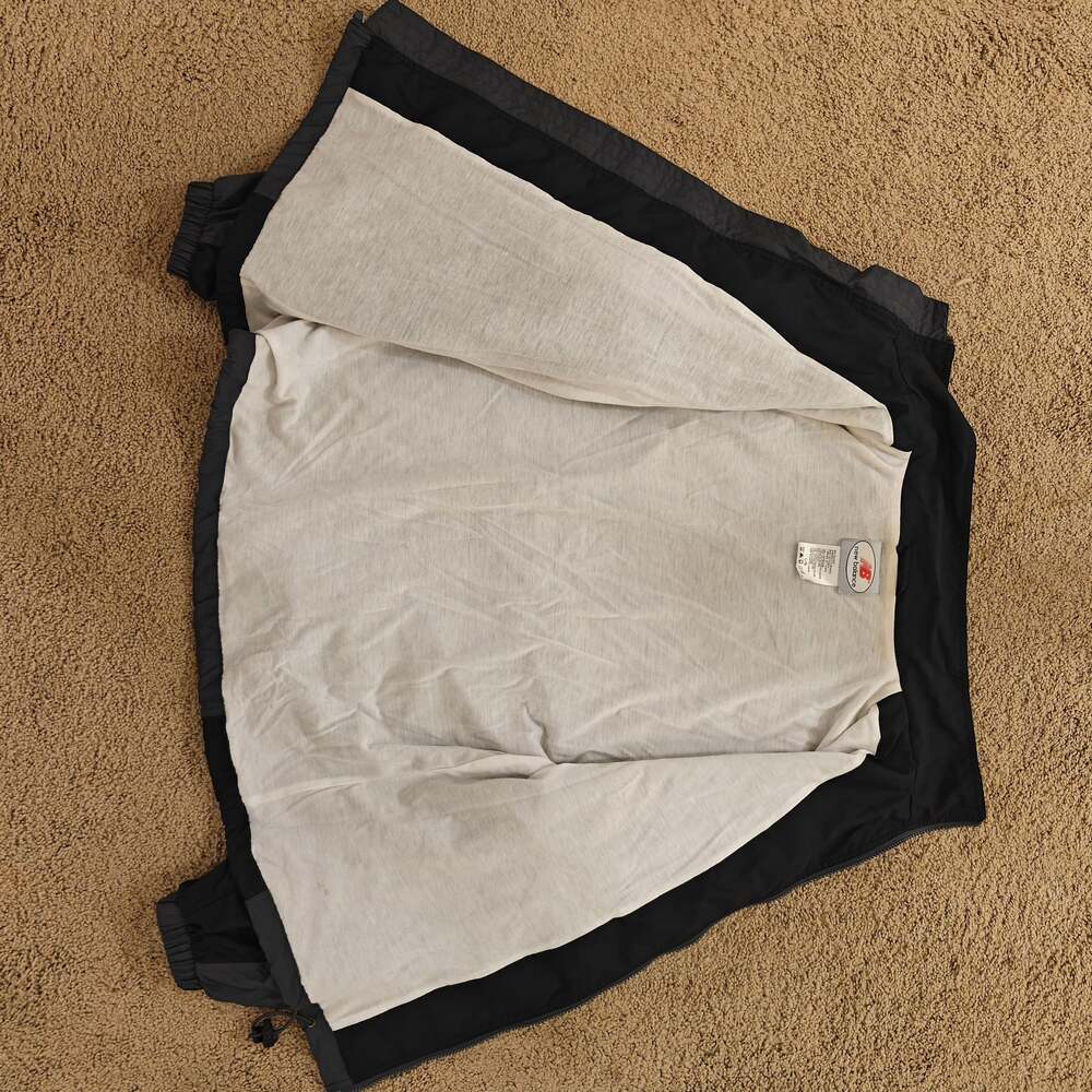 New Balance Vintage Two-Tone Gray and Black Full Zip Windbreaker Jacket Sz Large - Picture 4 of 8